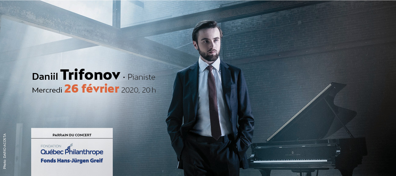 Daniil Trifonov, piano, en récital au Club musical de Québec le 26 février 2020